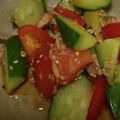 ヨシヨッシー's cooksnap of when they made きゅうりとトマトの和風ツナあえ.