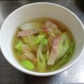 まゆみきママ's cooksnap of when they made 長ネギとベーコンのスープ.