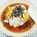 在宅勤務のおじさん's cooksnap of when they made ポムの樹風♡とろろ和風スープオムライス♡.