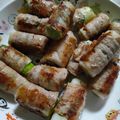 極上かるび's cooksnap of when they made 白ねぎの大葉豚バラW巻き♪塩こしょうのみ.