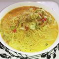 野菜ズッキーニ's cooksnap of when they made ベーコン＆セロリのクリームパスタ.