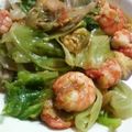 kimimaruo's cooksnap of when they made 海老とレタスのカレーナンプラー炒め.