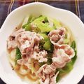 まさかんちゃん's cooksnap of when they made 冷凍うどんで●ごま油香る豚塩うどん.