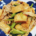 Emihann's cooksnap of when they made 厚揚げと豚肉、小松菜のうま煮.