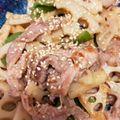 もりのおうち's cooksnap of when they made 簡単★シャキシャキ！蓮根の胡麻味噌炒め.