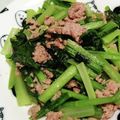 まぶたん's cooksnap of when they made 小松菜とミンチの中華炒め.