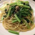 ベティ３'s cooksnap of when they made 簡単　ツナ缶と小松菜のペペロンチーノ.