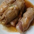☆monchan☆'s cooksnap of when they made 胡麻ダレ☆えのきと大葉のチーズ肉巻き.