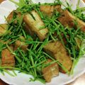 55才のおじさん's cooksnap of when they made 豆苗と厚揚げのめんつゆマヨ炒め.