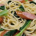 きょろましゃ's cooksnap of when they made 小松菜とソーセージのパスタ.