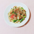 まあまま☆0403's cooksnap of when they made さつま揚げの焼きうどん♪.