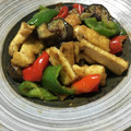 ku1706's cooksnap of when they made ピーマン厚揚げナスのオイスターソース炒め.