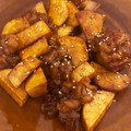 ゆい946's cooksnap of when they made コクうま！豚肉とさつま芋の甘酢炒め☆.