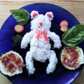 ルチアーノ★★★'s cooksnap of when they made テディベアっぽいおにぎりプレート♪.