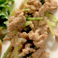 MULA's cooksnap of when they made 簡単！水菜とひき肉のシャキシャキ炒め.