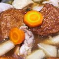 まねぶ's cooksnap of when they made 薩摩揚げ、大根、人参の煮物.