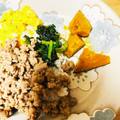あたむ❤189's cooksnap of when they made 三色そぼろ丼・生姜和え.