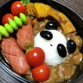 クック0CN3Y2☆'s cooksnap of when they made 余った黒豆で！パンダおにぎりキャラ弁にも.