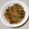水像おうる's cooksnap of when they made 鯖の醤油煮缶と小松菜のパスタ.