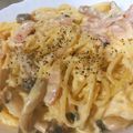 ☆のんにゃん☆'s cooksnap of when they made 牛乳大量消費激ウマカルボナーラ.
