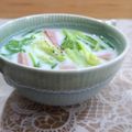 Yukiまむ's cooksnap of when they made 速攻簡単メニュー！青梗菜のミルクスープ♡.