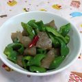 赤い電話's cooksnap of when they made こんにゃくとピーマンのピリ辛炒め.