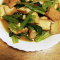 ふみこばあ's cooksnap of when they made 厚揚げと小松菜のピリ辛味噌炒め.