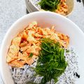 rs8jn2's cooksnap of when they made 茹で鮭としらす丼.