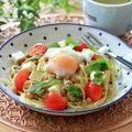 runa10's cooksnap of when they made トマトと大葉と納豆のパスタ.