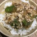 さのまる☆'s cooksnap of when they made 鶏ムネひき肉とピーマンのあんかけ炒め丼.