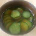 FUHAKKY's cooksnap of when they made 簡単に〜胡瓜のお味噌汁　七味風味.