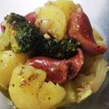 飲んだくれよーちゃん's cooksnap of when they made じゃがいものジャーマンアヒージョ.