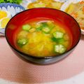 へい♡ゆー♡'s cooksnap of when they made 私の好きなオクラなめこエノキの味噌汁.