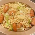 りんりんママ♡'s cooksnap of when they made キャベツとウインナーのペペロンチーノ.