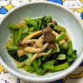 にきけん's cooksnap of when they made 簡単！小松菜の煮浸しシメジ＆油揚げ入り♬.