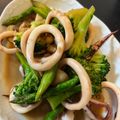 takoyuma's cooksnap of when they made いかとアスパラのガーリックバター醤油炒め.