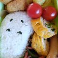 Heavenly☆'s cooksnap of when they made キャラ弁☆シンプル簡単おばけ弁当☆.