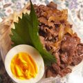 ドドレミ♪'s cooksnap of when they made ＊お弁当にぴったり！簡単新たま牛丼＊.
