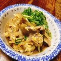 ちゃちゃまる26's cooksnap of when they made 豚こま肉とゴボウの玉子とじ☆柳川風.