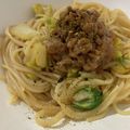 TaytNeyy's cooksnap of when they made 白菜納豆和風パスタ.