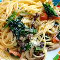 たみゅこ's cooksnap of when they made ほうれん草とベーコンの和風パスタ.
