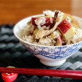 マルんちの丸顔's cooksnap of when they made さつまいもと舞茸の塩麹炊き込みご飯.