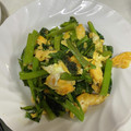 ピーナッツ子♪'s cooksnap of when they made つるむらさきと卵の炒めもの.
