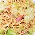 ねこのガストン's cooksnap of when they made 簡単ウインナーキャベツの和風パスタ.