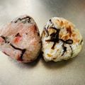 ♡マッキークッキング's cooksnap of when they made 『おにぎり』うめ子とこぶ男.