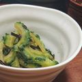 etsukoooo's cooksnap of when they made ゴーヤと塩昆布の麺つゆオリーブオイル和え.