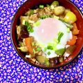 ふたごゆき's cooksnap of when they made ☆ひき肉夏野菜丼☆.