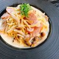 おうちごはん☆'s cooksnap of when they made 2種のきのこの味噌マヨクリームパスタ.