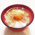 ダリア☆'s cooksnap of when they made かぼちゃと玉ねぎの【味噌汁】.