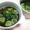 はまれい's cooksnap of when they made もずくときゅうりのさっぱり冷製スープ.